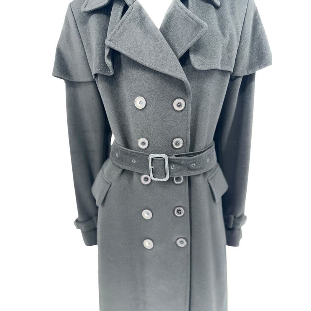 Burberry London Wool & Cashmere Trench Coat – Made in Italy, Size US 14 - Picture 8 of 14